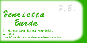 henrietta burda business card